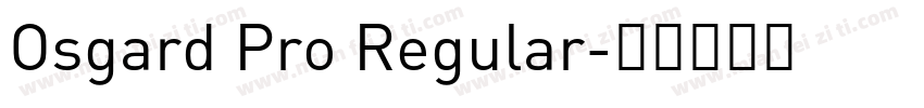 Osgard Pro Regular字体转换